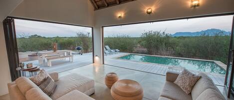 Televisión y chimenea