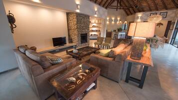 Télévision, cheminée