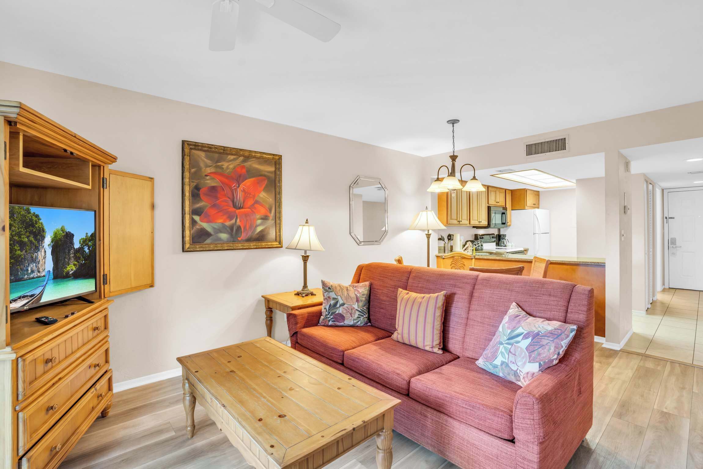 TV, DVD player, offices