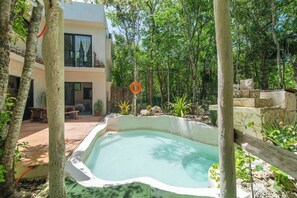 Terrace/patio - 2BR Jungle Villa + Pool - Chemuyil near Tulum (Ciudad Chemuyil)