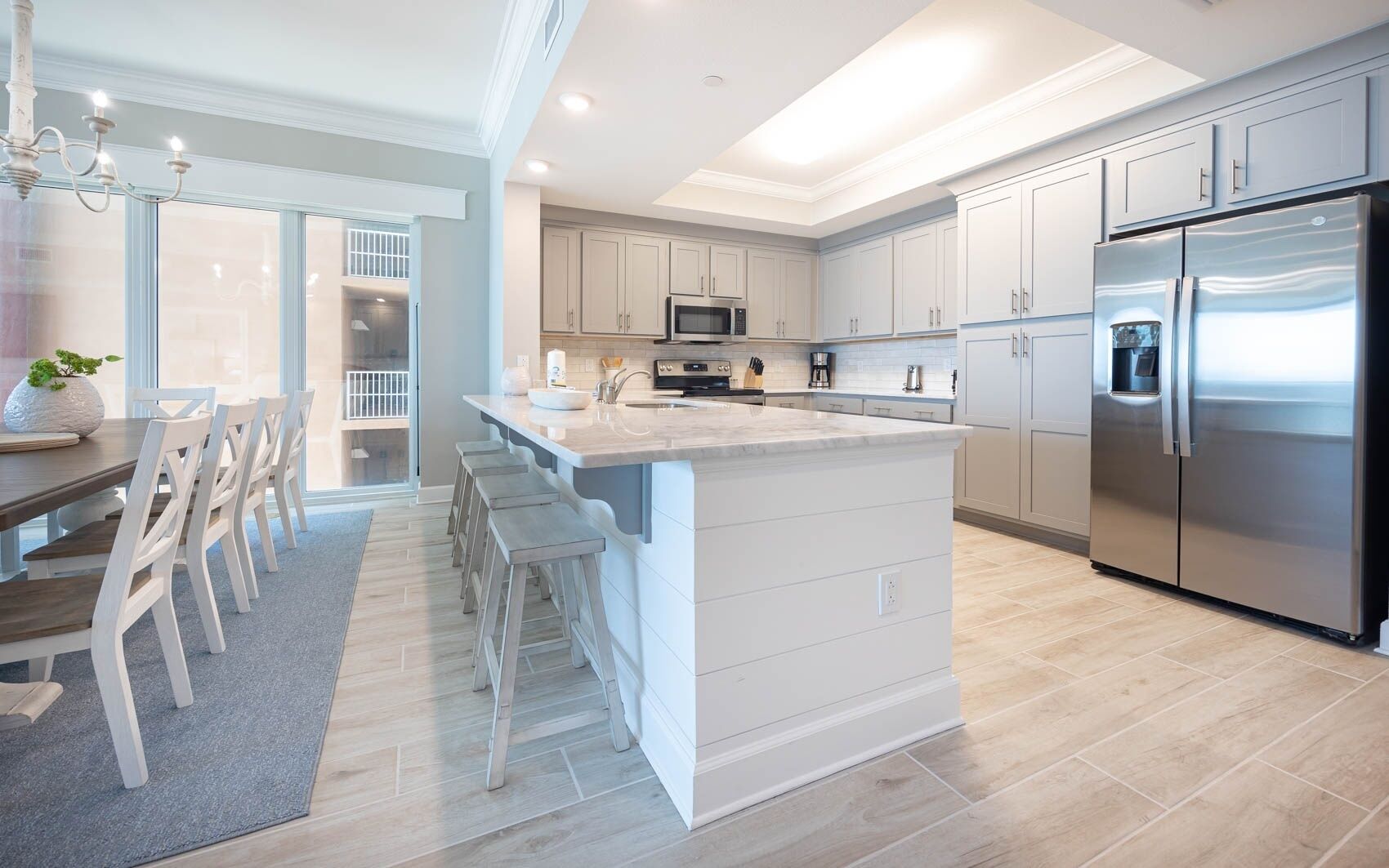 Condo, 4 habitaciones | Cocina privada | Refrigerador, horno y cafetera y tetera 