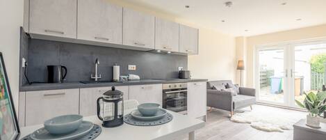 Fridge, oven, dishwasher, electric kettle