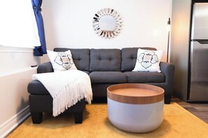 Smart-tv, dvd-afspiller, bøger, videobibliotek