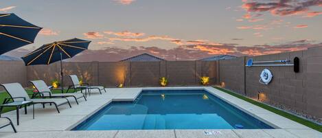 Outdoor pool, a heated pool