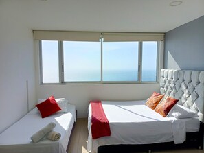 2 bedrooms, free WiFi, bed sheets - Apartamento Frente al Mar en Bocagrande - Palmetto (Cartagena de Indias)