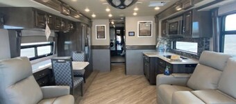 Motorcoach in QUIET, private meadow in the Mission Mountains for rent