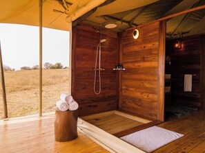 Family Tent | Bathroom | Free toiletries, hair dryer, slippers, towels