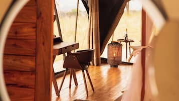 Luxury Tent | Egyptian cotton sheets, premium bedding, memory foam beds