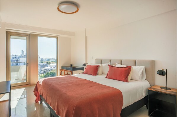1 bedroom, desk, iron/ironing board, travel crib