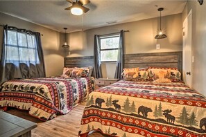 4 habitaciones, tabla de planchar con plancha, wifi y ropa de cama 