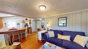 TV, DVD player, stereo