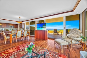 Condo | Living room | 55-inch TV with digital channels - Maui Kaanapali Villas Resort by KBM (Kaanapali)