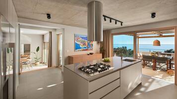 Refrigerador, horno, parrilla de estufa y lavavajillas