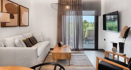 Sophisticated Preveza Suite | Suite Sereno | 1 Bedroom | Outdoor Veranda with Private Hot Tub | Indoor & Outdoor Dining Area | Epirus