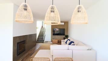 Fernseher, Kamin