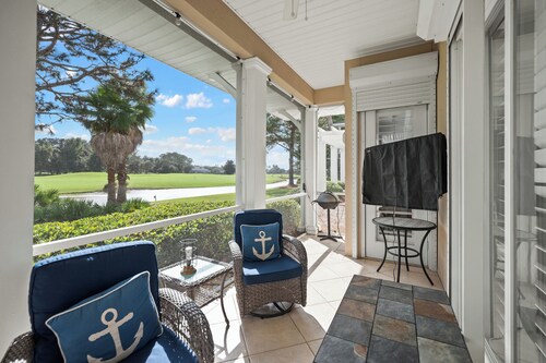 Ground floor condo at Peninsula. Coastal living with golf course views!