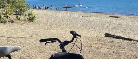 Sun-loungers, beach towels