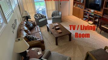 Smart TV, chimenea y libros