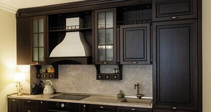 One-of-a-kind apartment seamlessly blends antique elegance with modern comfort.