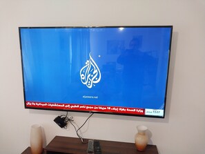 Television - Charming 1-bedroom apartment with AC, WiFi in phenomenal Cairo Governorate (Madienty)