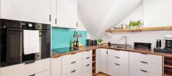 Schwalbenloft: Spacious apartment with sauna and whirlpool double bathtub