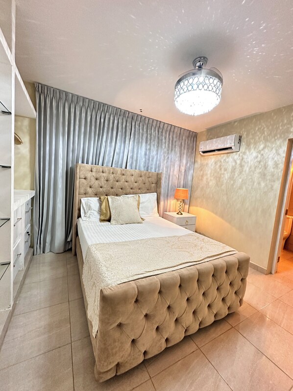 2 bedrooms, iron/ironing board, WiFi, bed sheets - modern,centric,near the beach and restaurants.15 minutes walk to historic center (Puerto Plata)