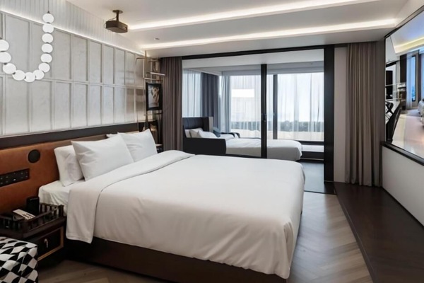 Family Quadruple Room | Premium bedding, down comforters, memory foam beds, free minibar