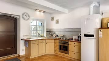 Fridge, oven, stovetop, dishwasher