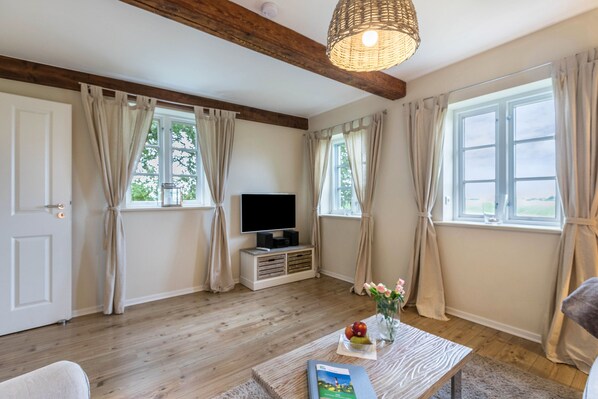 Télévision, table de tennis de table, chaîne hi-fi