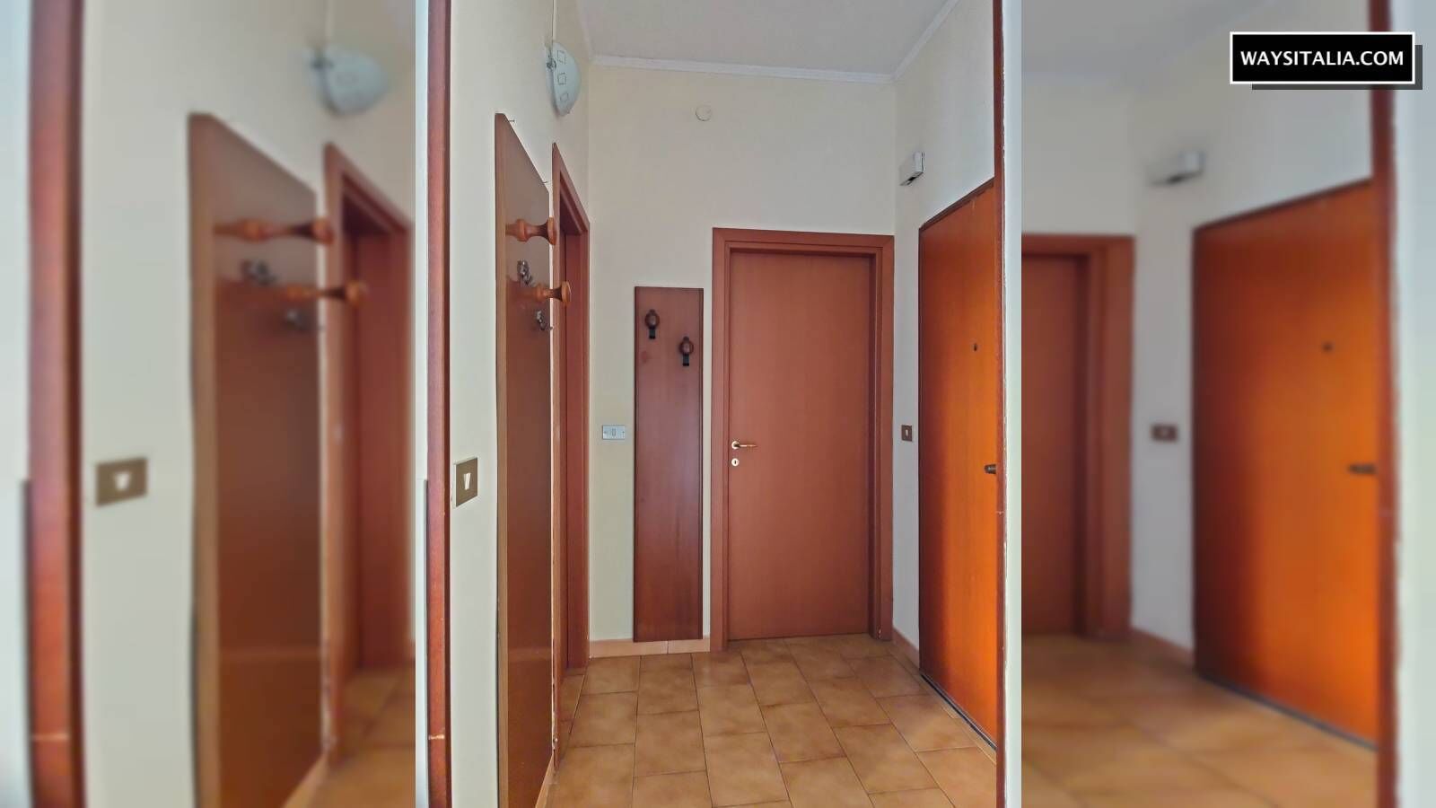 A corridor with multiple doors, some with handles and others with keys. - De Angeli District Apartment 2 (Milano)