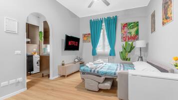 1 chambre, fer et planche Ă repasser, lit parapluie, Wi-Fi gratuit