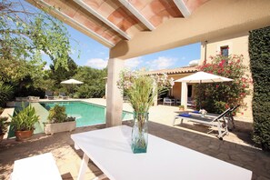 Pool - Finca MARA,  Pool, view, quiet location, 3 bedrooms A/C, 2 bathrooms, WIFI (IB)