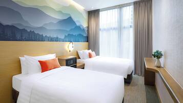 Rom – premier | Safe på rommet, lydisolert, wi-fi (inkludert) og sengetøy