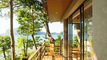 Villa Deluxe, vista al océano | Sábanas de algodón egipcio, ropa de cama de alta calidad y edredón