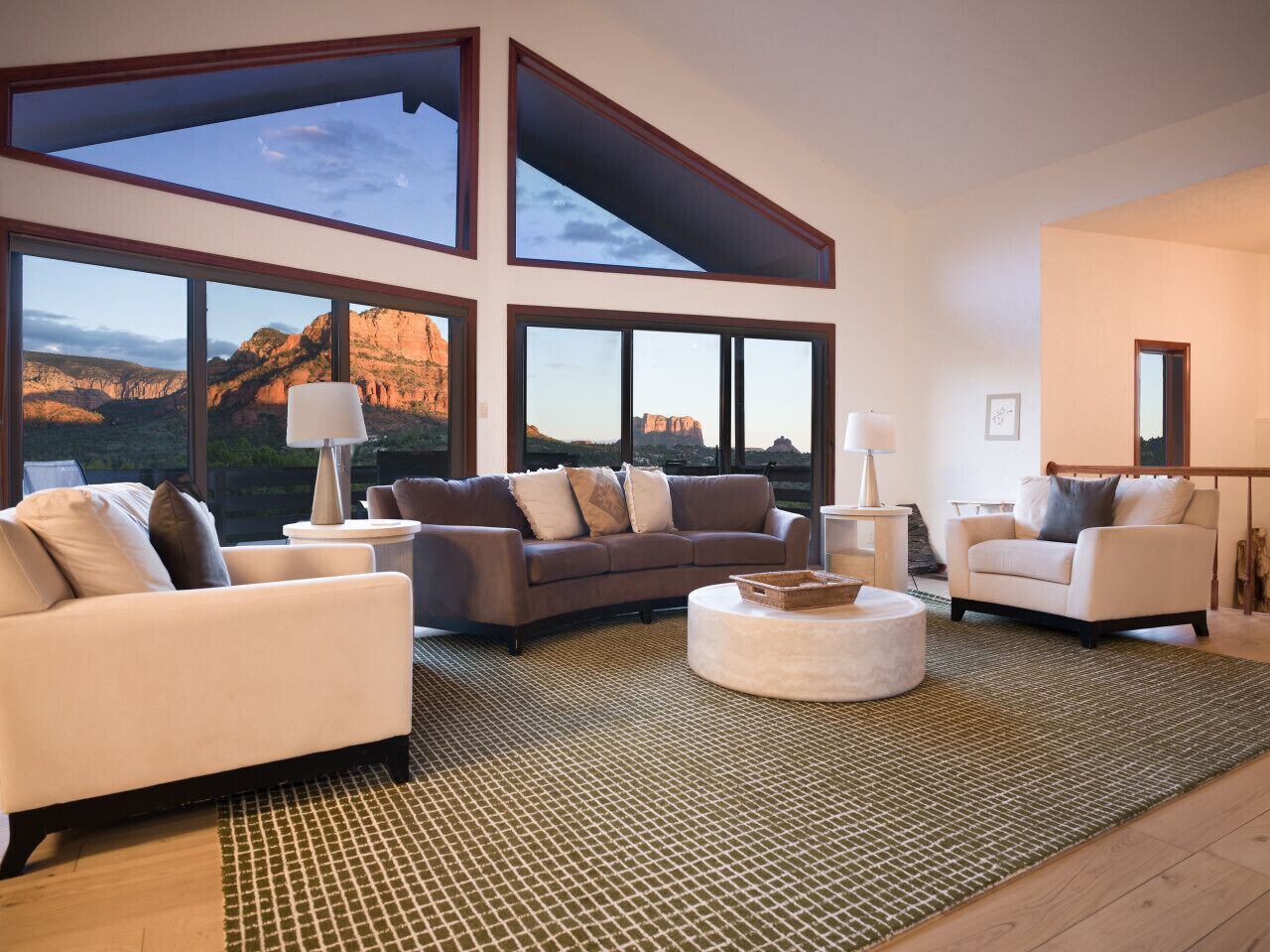 Smart TV, fireplace, foosball, books
