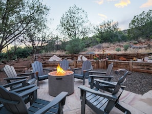 Terrace/patio - Red Rock Vista | Incredible Views, Hot Tub, Firepit, Trails (Sedona)