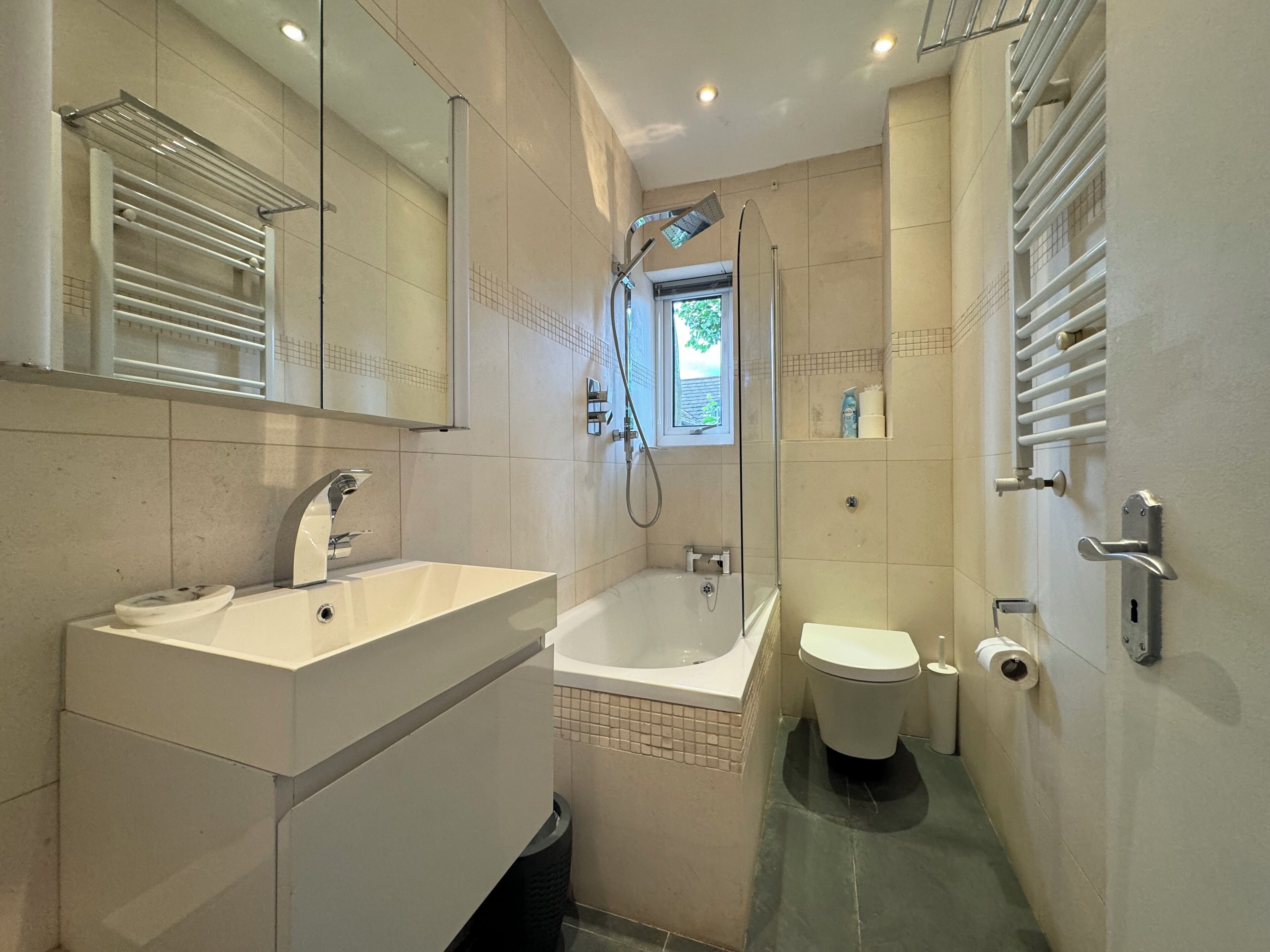 Shower, hair dryer