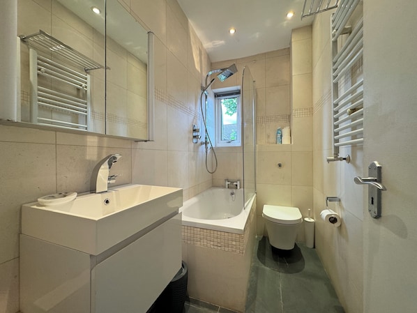 Shower, hair dryer
