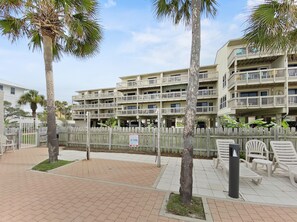Guests can enjoy stunning ocean views from the hotel's spacious balconies, each with an outdoor space.