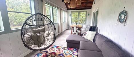 Smart TV, fireplace, video games, computer monitors