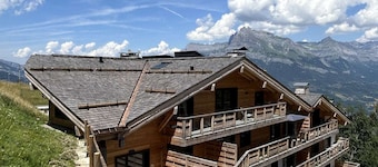 Modern 3-Room Apartment, Ski-In Access, Sleeps 6, with Parking and Heated Ski Locker in Combloux