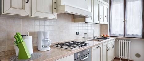 Fridge, oven, dishwasher, electric kettle