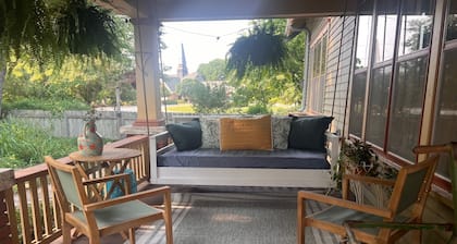 Historical home w gardens in Unique North Lawrence. ACROSS FROM TRAIN DEPOT