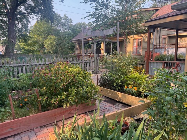 Property grounds - Historical home w gardens in Unique North Lawrence. ACROSS FROM TRAIN DEPOT (Lawrence)