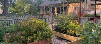 Historical home w gardens in Unique North Lawrence. ACROSS FROM TRAIN DEPOT