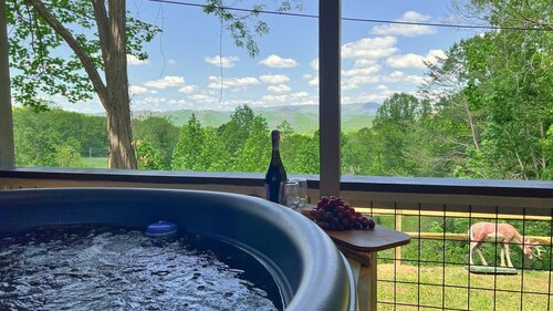 Black Bear Acres 
Private 2BR, 2 Bath cabin 
Hot tub and awesome mountain views
