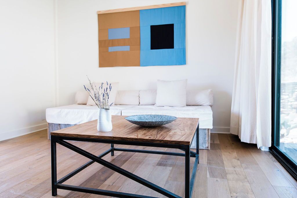 Cottage No.12 | Living area | 49-inch flat-screen TV with satellite channels