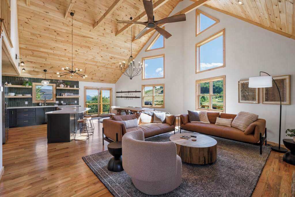 TV, fireplace, video games, foosball