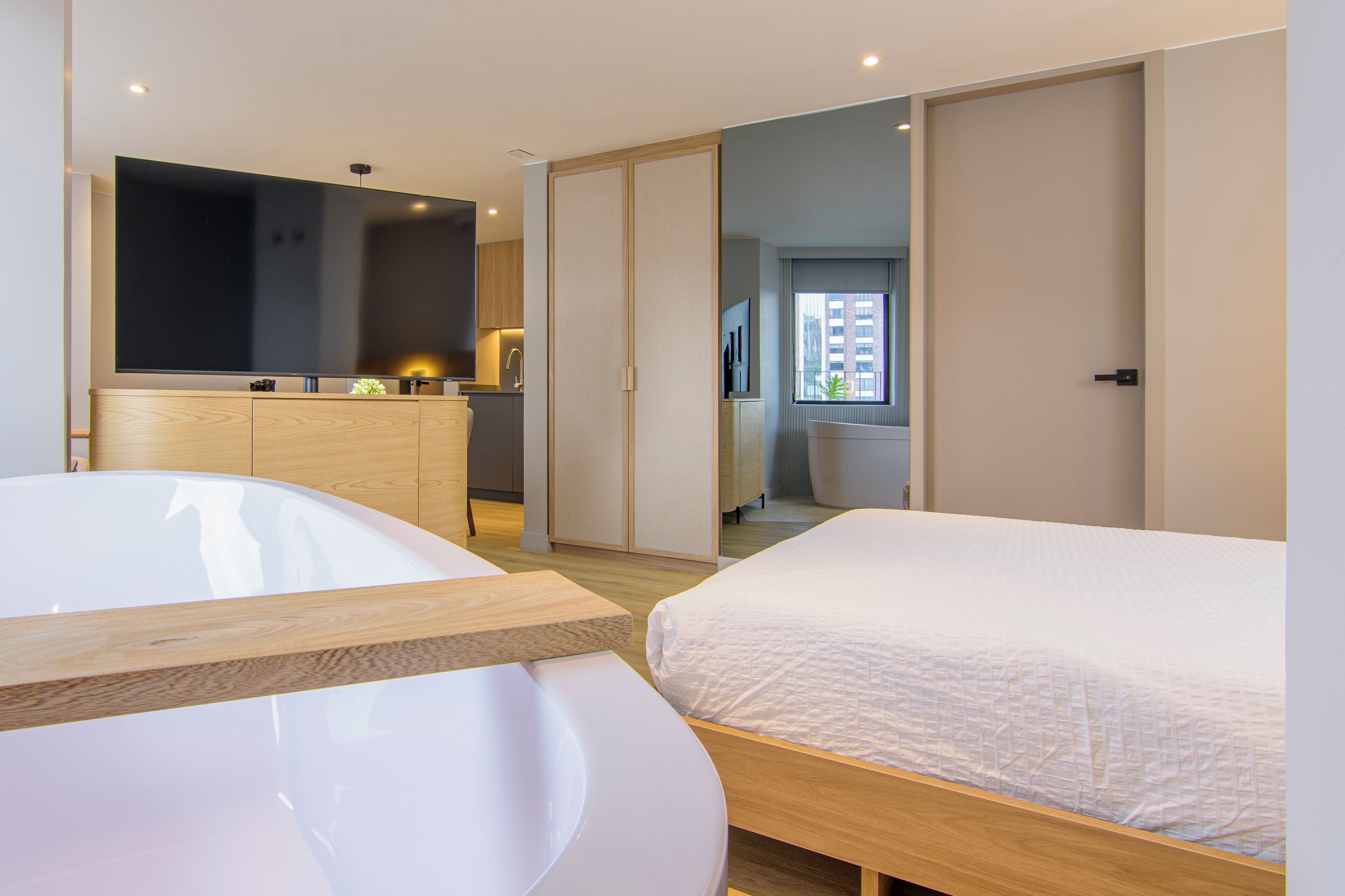 Studio Suite, City View | Premium bedding, in-room safe, individually furnished, laptop workspace