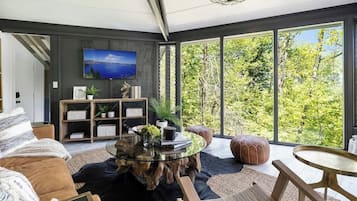 TV, fireplace, offices